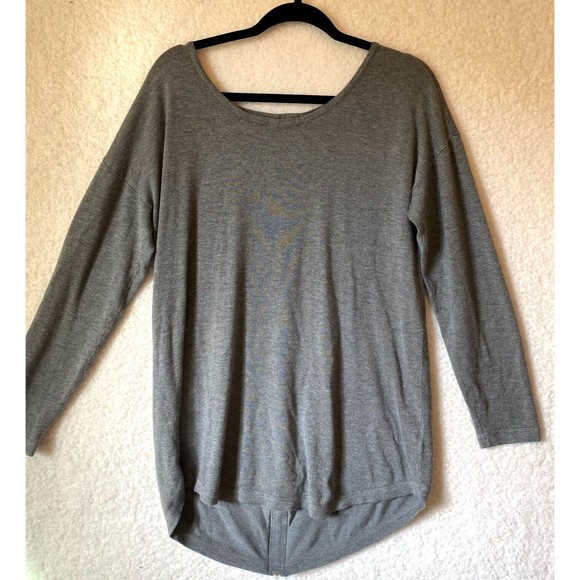 Soft Surroundings Tunic Top Womens Medium Grey Zipper on Back Viscose Blend‎ - Picture 1 of 11